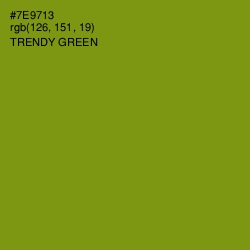 #7E9713 - Trendy Green Color Image